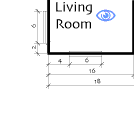 living room of green living home quicktimevr floor plan map